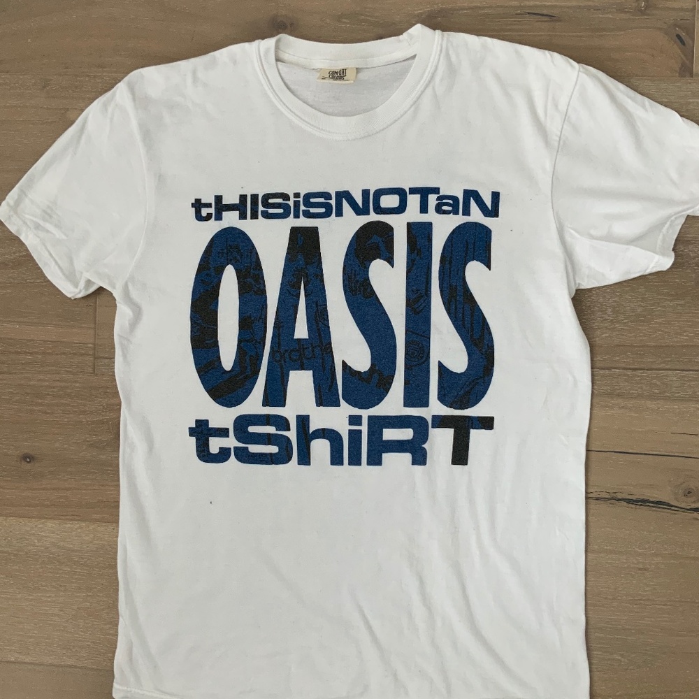 Das Bootleg Oasis Fugazi style t shirt size Medium